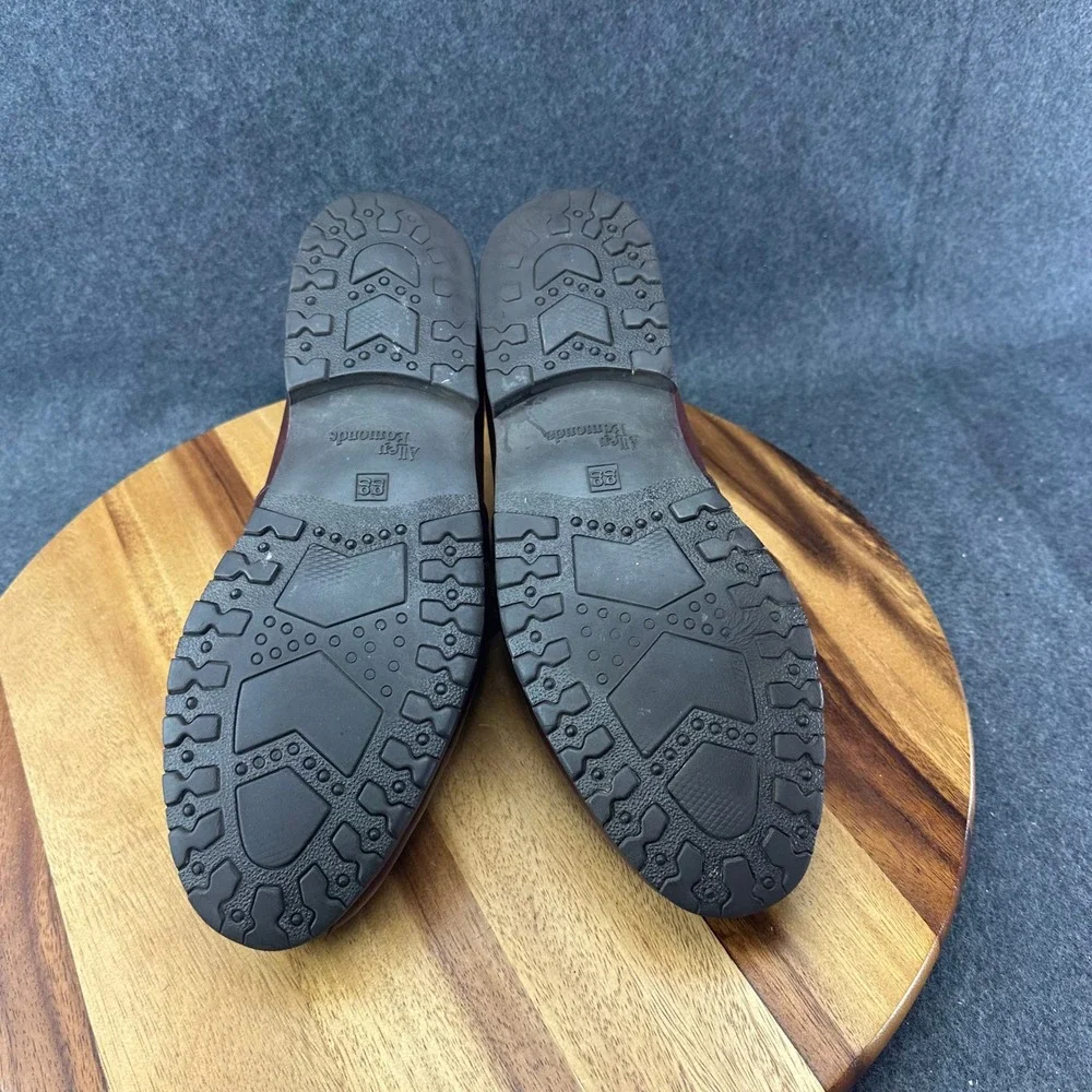 Allen Edmonds Waterbury Loafers Brown Leather Monk Strap Buckle Kilted Sz 12EEE